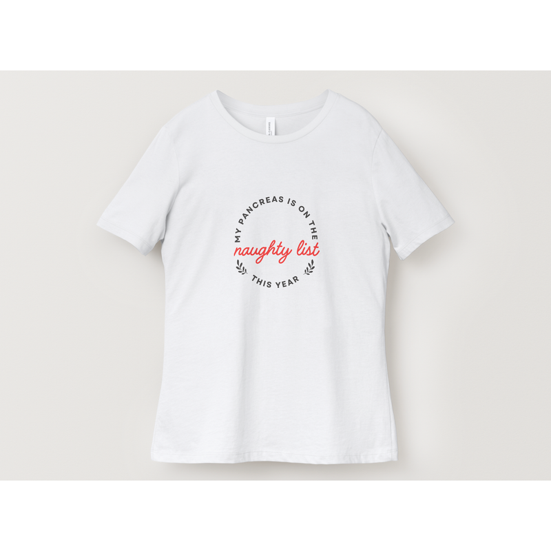 Peelz My Pancreas is on the Naughty List Adult T-Shirt T-Shirt