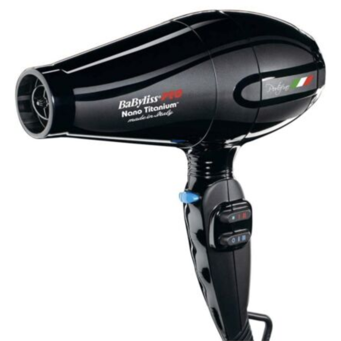 Babylisspro Nano Titanium Portofino 6600 Full-Size Hair Dryer, Black #Bnt6610N