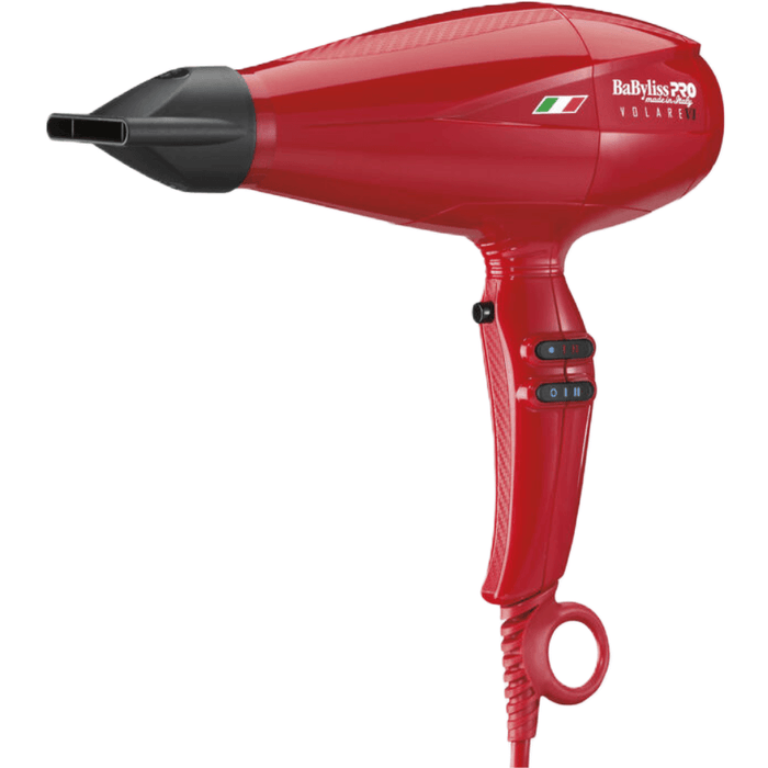 Babylisspro Nano Titanium Volare V1 Full-Size Dryer Ferrari-Designed Engine Red + Babyliss Pro Fx3 Red T-Blade High-Torque Cordless Zero-Gap Hair Trimmer Fxx3T Combo Set