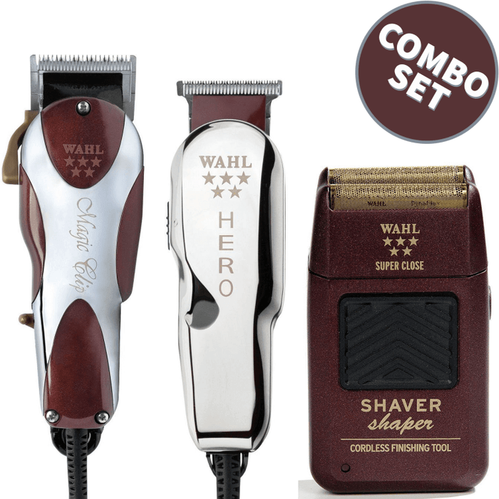 Wahl Professional 5 Star Series Magic Clip Model No #8451 & Hero Trimmer Model No #8991 & Shaver Shaper Model No #8061-100