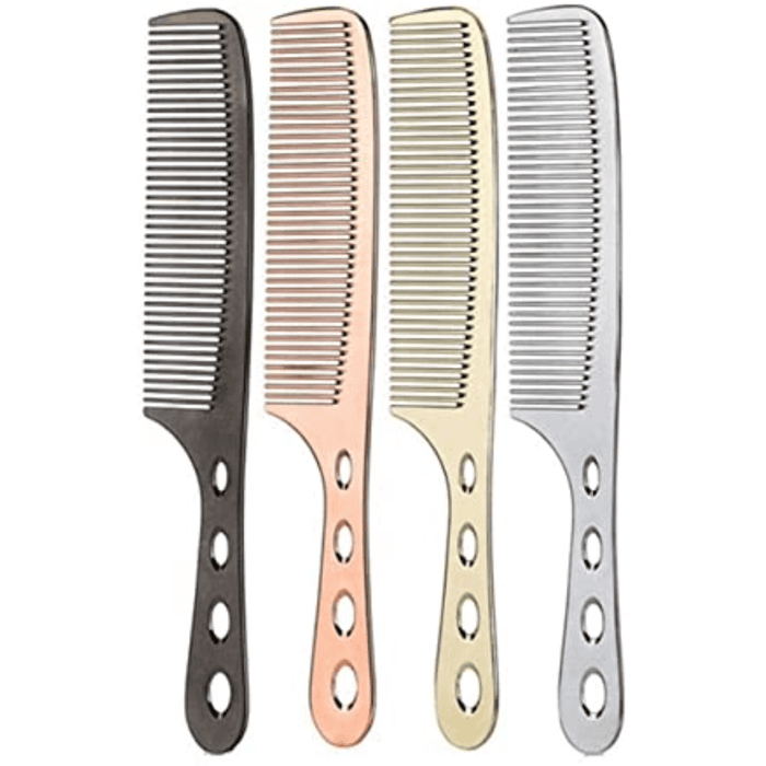 Professional Metal Aluminum Comb Hair Hairdressing & Barbers Salon Combs For Home & Salon,Master Barber Comb For Cutting And Hair Styling