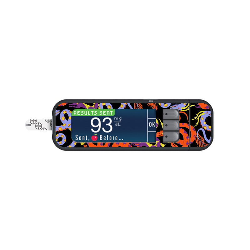 Peelz Mystic Dragons Sticker for Bayer Contour Next Glucometer Peelz/Stickers