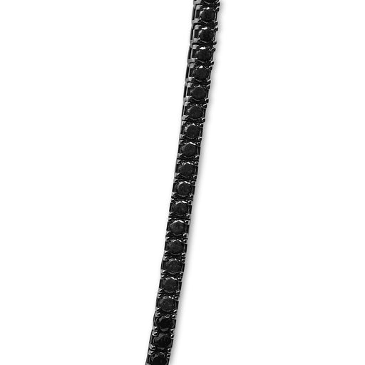 Bids.com Men's Sterling Silver Black Onyx Tennis Necklace Necklaces