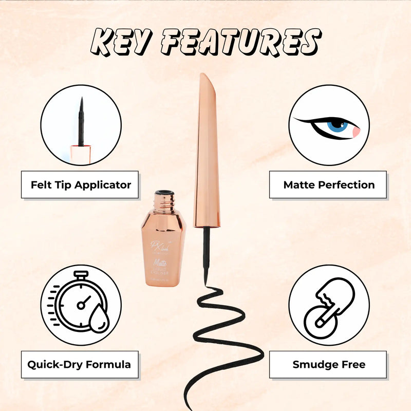 Prolux Cosmetics Black Matte Liquid Eyeliner