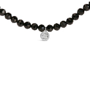 Bids.com Sterling Silver Diamond Accent Black Spinel Bead Station Necklace Necklaces