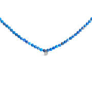 Bids.com Sterling Silver Diamond Accent Blue Lapis Bead Station Necklace Necklaces