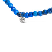 Bids.com Sterling Silver Diamond Accent Blue Lapis Bead Station Necklace Necklaces