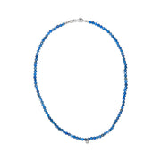 Bids.com Sterling Silver Diamond Accent Blue Lapis Bead Station Necklace Necklaces