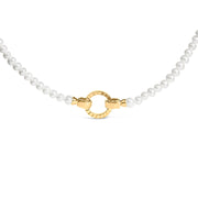 Bids.com 18K Yellow Gold Vermeil Pearl Strand Infinity Necklace Necklaces