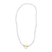Bids.com 18K Yellow Gold Vermeil Pearl Strand Infinity Necklace Necklaces