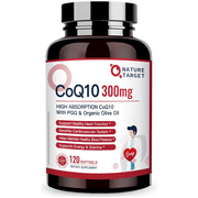 Nature Target CoQ10 + PQQ + Olive Oil, 300mg, 120 Softgels CoQ10