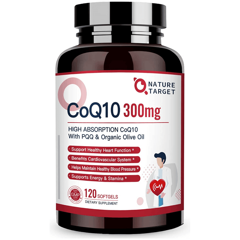 Nature Target CoQ10 + PQQ + Olive Oil, 300mg, 120 Softgels CoQ10
