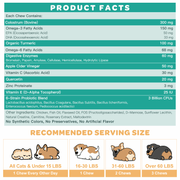 Nature Target Dogs & Cats Allergy Relief Chews, 3 Billion CFUs Pet Vitamins Supplements