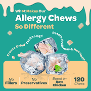 Nature Target Dogs & Cats Allergy Relief Chews, 3 Billion CFUs Pet Vitamins Supplements