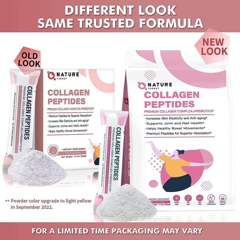 Nature Target Collagen Hair, Skin & Nails Peptides, 30 Packets Collagen