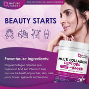 Nature Target Women’s Hydrolyzed Collagen Powder, 12.35 OZ Collagen