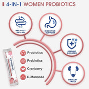 Nature Target 4-in-1 Probiotics, 100 Billion CFUs, 45 Packs Probiotic