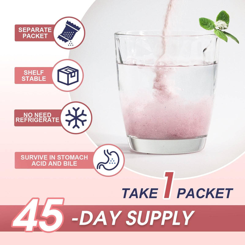 Nature Target 4-in-1 Probiotics, 100 Billion CFUs, 45 Packs Probiotic