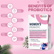 Nature Target Women’s Probiotics for Vaginal & Urinary Health, 60 Billion CFUs, 90 Tablets Probiotic