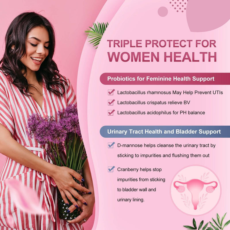 Nature Target Women’s Probiotics for Vaginal & Urinary Health, 60 Billion CFUs, 90 Tablets Probiotic