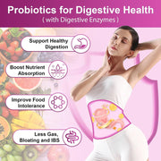 Nature Target Women’s Gut Health Probiotics, 100 Billion CFUs, 90 Veggie Capsules Probiotic