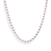 Bids.com 14K Yellow Gold 8.0x8.5mm Akoya Pearl Strand Necklace Necklaces