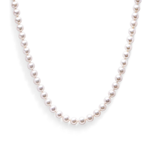 Bids.com 14K Yellow Gold 8.0x8.5mm Akoya Pearl Strand Necklace Necklaces