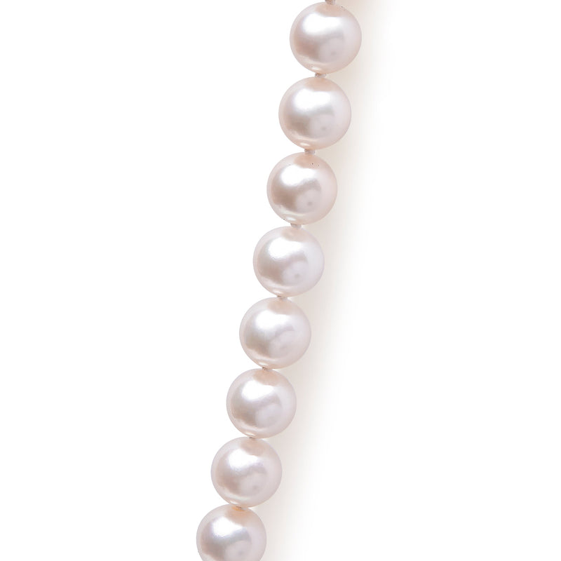 Bids.com 14K Yellow Gold 8.0x8.5mm Akoya Pearl Strand Necklace Necklaces