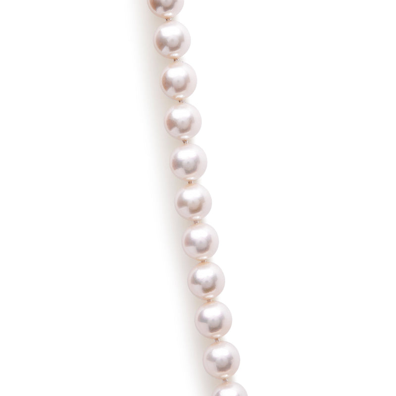 Bids.com 14K Yellow Gold 8.0x8.5mm Akoya Pearl Strand Necklace Necklaces