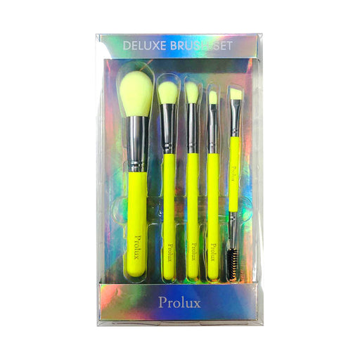 Prolux Cosmetics Deluxe 5 Piece Neon Brush Set BRUSH SET