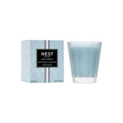 Nava Beauty Nest New York Driftwood & Chamomile Candle Light Steel Blue Classic 8.1 oz,3-Wick 21.2 oz,Luxury 47.3 oz