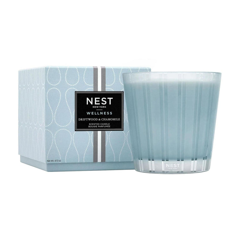 Nava Beauty Nest New York Driftwood & Chamomile Candle Dark Gray Luxury 47.3 oz