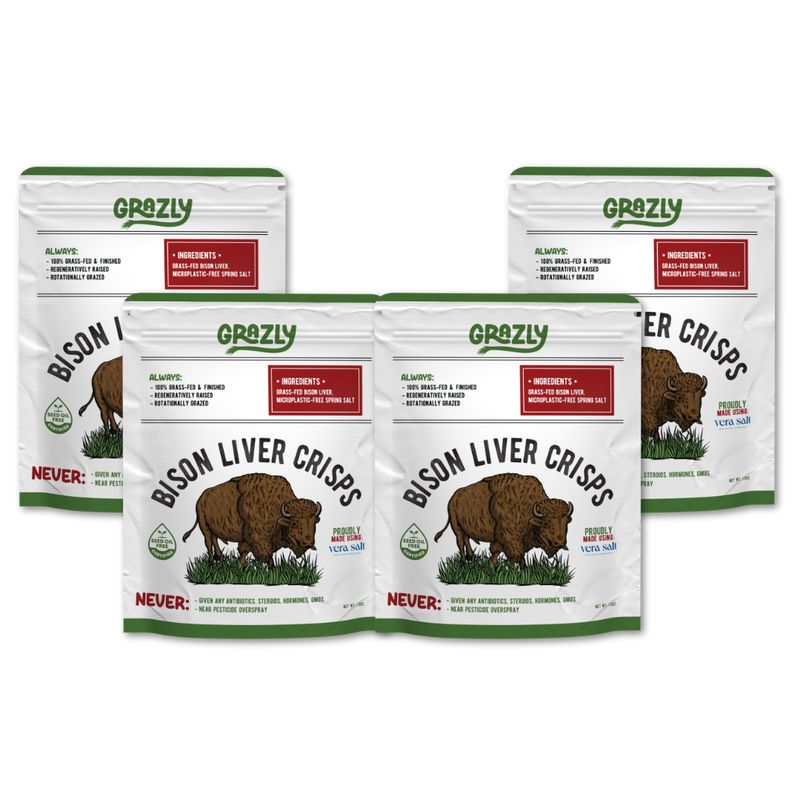 Grazly Bison Liver Crisps - 100% Grass-Fed/Finished Bison Crisp