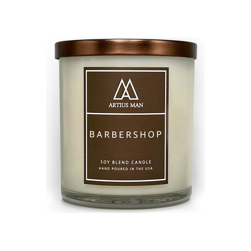 Artius Man - Soy Blend Wood Wick Candle / Barbershop 10oz