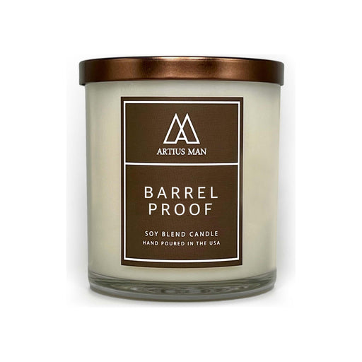 Artius Man - Soy Blend Wood Wick Candle - Barrel Proof 10oz