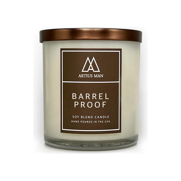 Artius Man - Soy Blend Wood Wick Candle - Barrel Proof 10oz