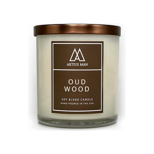 Artius Man - Soy Blend Wood Wick Candle - Oud Wood - 10 OZ