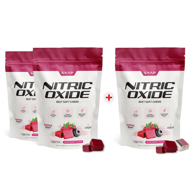 Snap Supplements Nitric Oxide Beet Soft Chews - Buy 2, Get 1 Free!