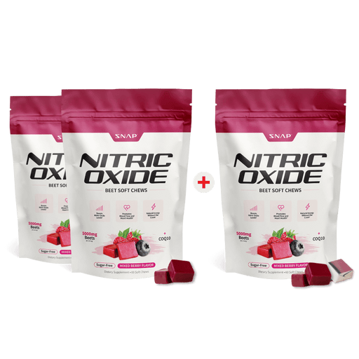 Snap Supplements Nitric Oxide Beet Soft Chews - Buy 2, Get 1 Free!