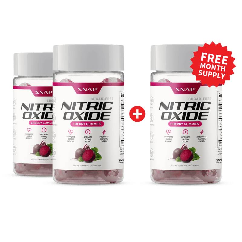 Snap Supplements Nitric Oxide Gummies - Cherry Flavor - Buy 2 Get 1 FREE!