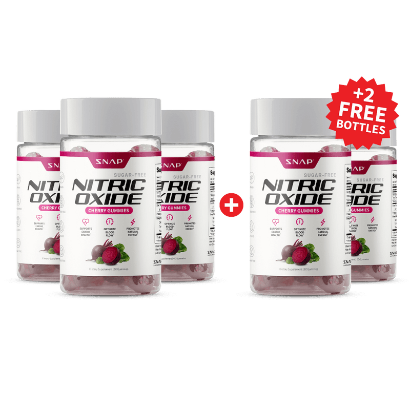 Snap Supplements Nitric Oxide Gummies - Cherry Flavor - Buy 3 Get 2 FREE!