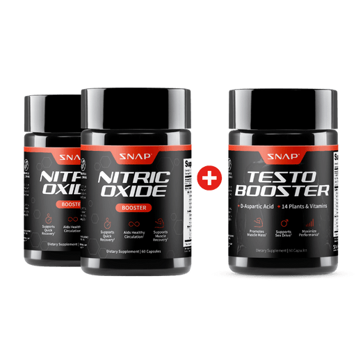 Snap Supplements Nitric Oxide + Testo Booster (2+1 BOGO)