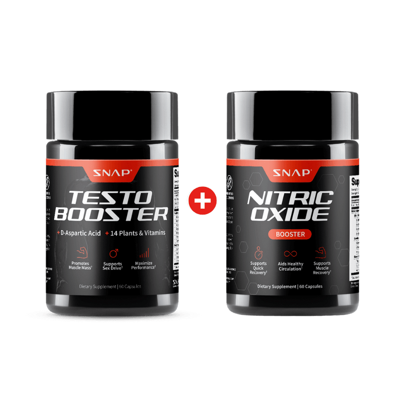 Snap Supplements Testo Booster + Nitric Oxide BOGO