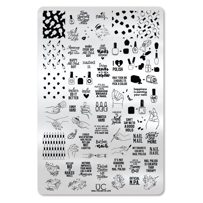 UberChic Beauty Nail Polish Is Life Stamping Plate