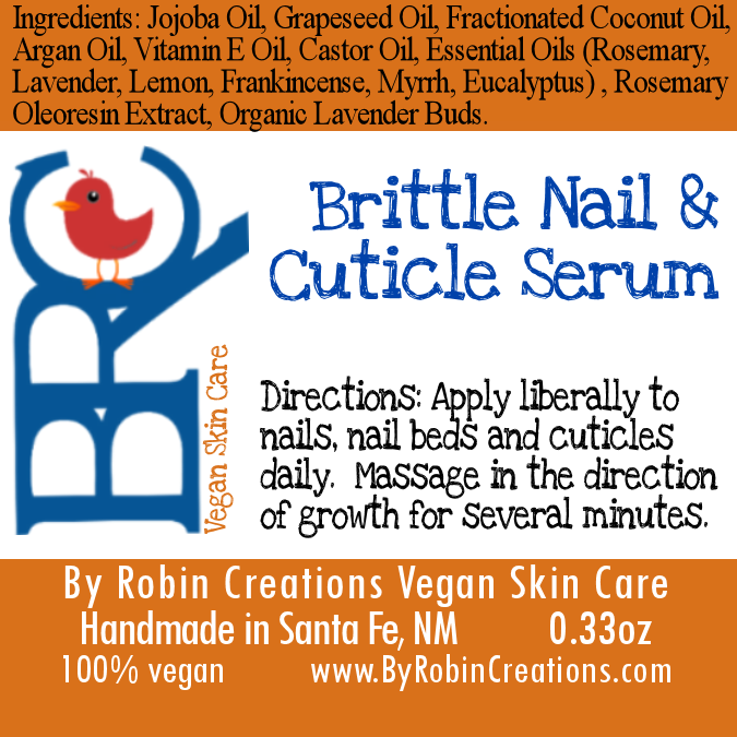 By Robin Creations Brittle Nail Strengthening Serum (Brush on) Cuticle Cream & Oil