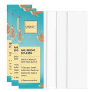 Onsen Secret Nail Reboot Eco-Pads Nail Care White Smoke 3 Pack Replacement Pads (White)