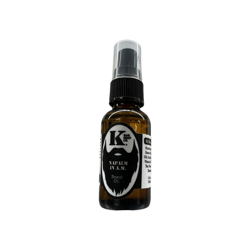 kbarsoapco Napalm in A.M. Premium Beard Oil