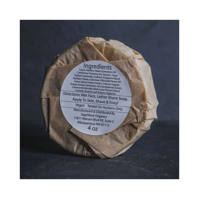 SageWork Organics Natural Shave Soap Bar Soaps