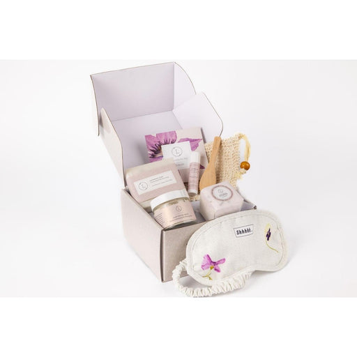 Lizush Lavender bath and body set, Natural skincare appreciation gift box Gift set for Her