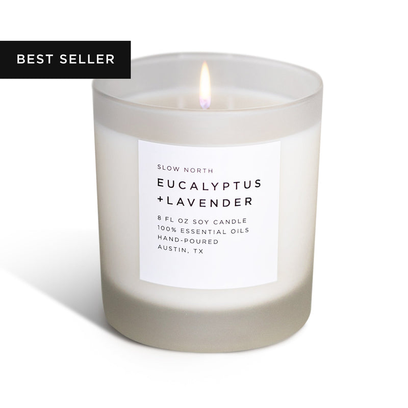 Slow North Eucalyptus + Lavender - Signature Candle Frosted Candles